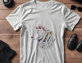 Vintage Floral Wolf Stencil (914)