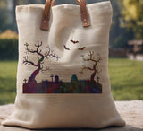 Graveyard Cemetery Halloween Stencil (916)