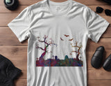 Graveyard Cemetery Halloween Stencil (916)