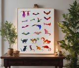 Halloween Rats Cats Bats Stencil (920)