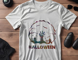 Halloween Graveyard Cemetery Zombie Hands Stencil (928)