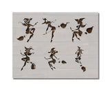 Provocative Halloween Witches Stencil (929)