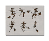 Provocative Halloween Witches Stencil (929)