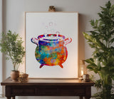 Halloween Witch Cauldron Stencil (932)