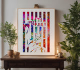 4th of July Statue of Liberty Independence Stencil (934)