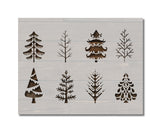 Decorative Christmas Trees Stencil (942)