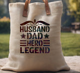 Husband Dad Hero Legend Father's Day Stencil (945)