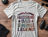 Husband Dad Hero Legend Father's Day Stencil (945)