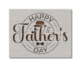 Happy Father's Day Hat and Bow Tie Stencil (946)