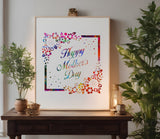 Happy Mother's Day Floral Stencil (950)