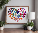 Valentine's Hearts Pattern Stencil (956)