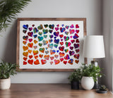 Valentine's Hearts Rectangle Pattern Stencil (957)