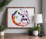 Bull Dog Head Stencil (958)