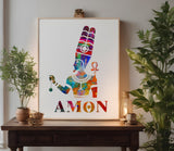Ancient Egyptian God Amon Stencil (969)