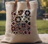 Steampunk Gears Cogs Pattern Stencil (998)