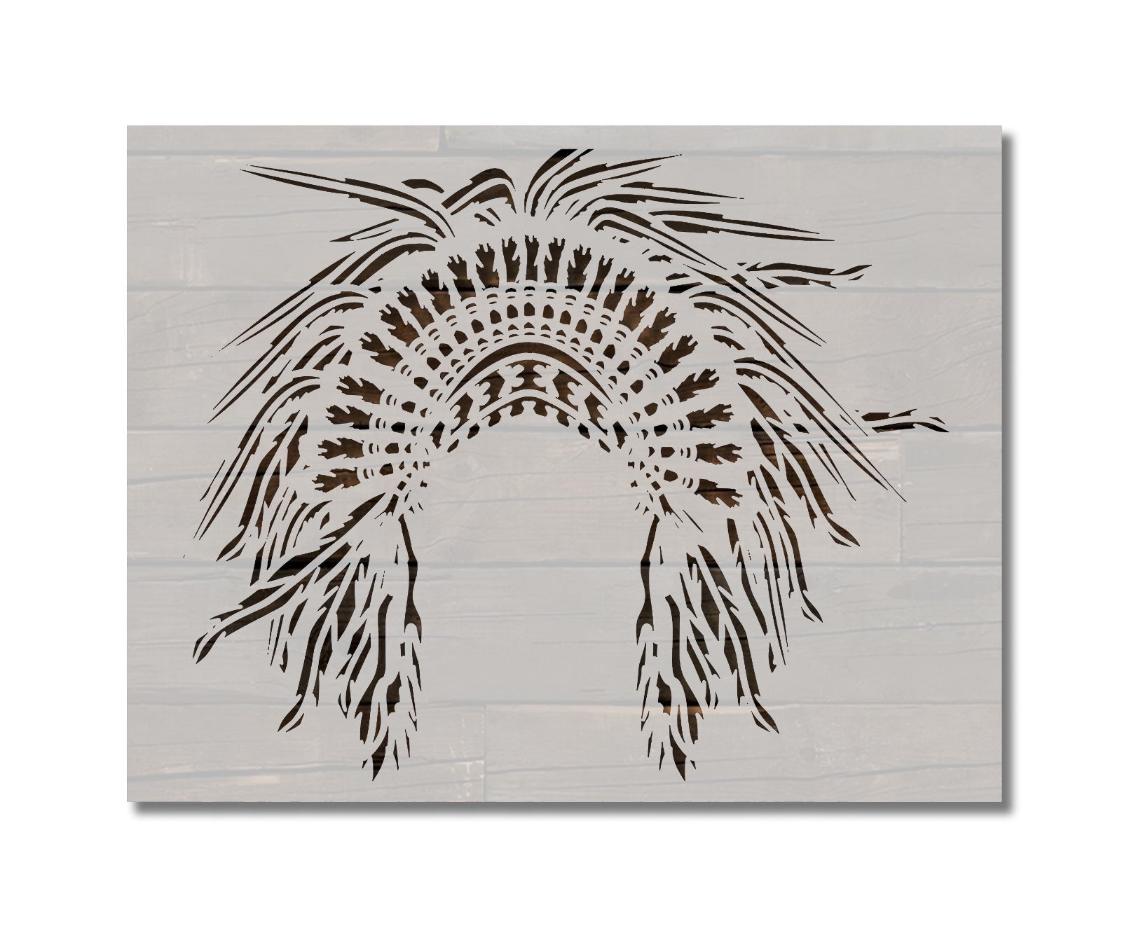 Native American Chief Headdress Stencil (1003) – Stencilville native-american-chief-headdress-stencil-1003-stencilville