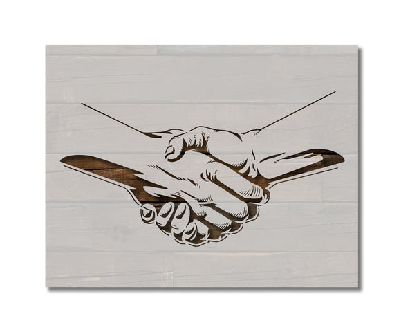 Handshake Diplomacy Friends Stencil (1004)