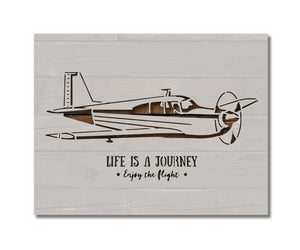 Life is a Journey Airplane Stencil (1012)