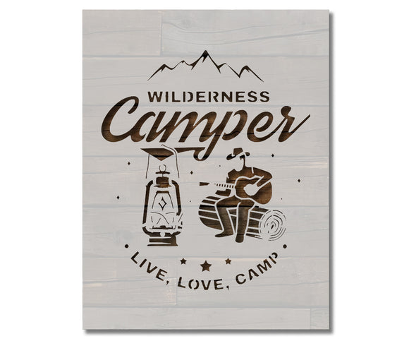 Live Love Camp Stencil (1019)