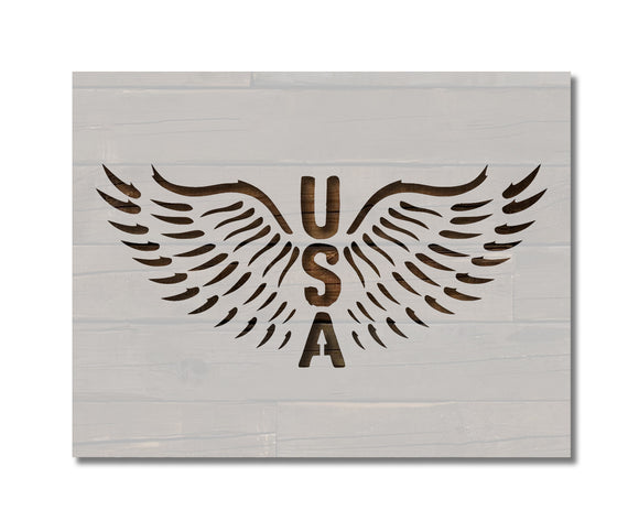USA Wings Patriotic Stencil (1025)