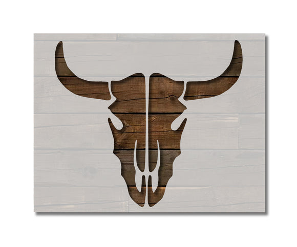 Bull Steer Skull Custom Stencil (103)