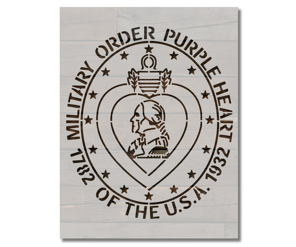Purple Heart Military Order Veteran Stencil (110)
