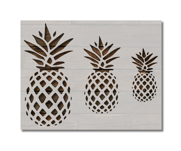 Pineapple Stencil 3 Different Size Primitive Pineapples (121)