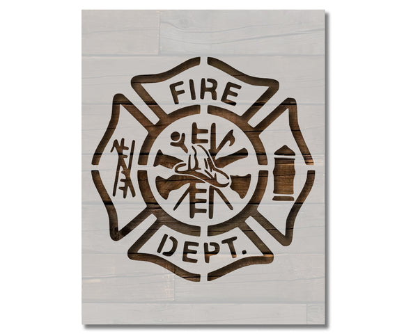 Fire Department Logo Symbol Patch Emblem Stencil (129)
