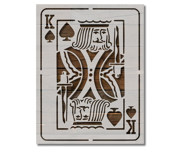 Playing Card King of Spades Stencil (13)