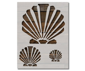 Scallop Beach Seashell Sea Shells Multiple Stencil (174)