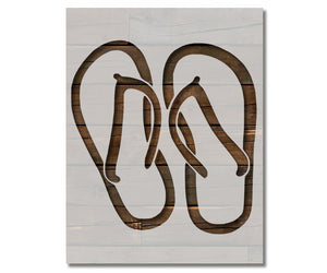 Flip Flops Beach Sandals Thongs Custom Stencil (203)