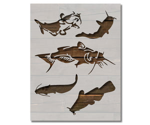 Catfish Cat Fish Fishing Custom Stencil (223)