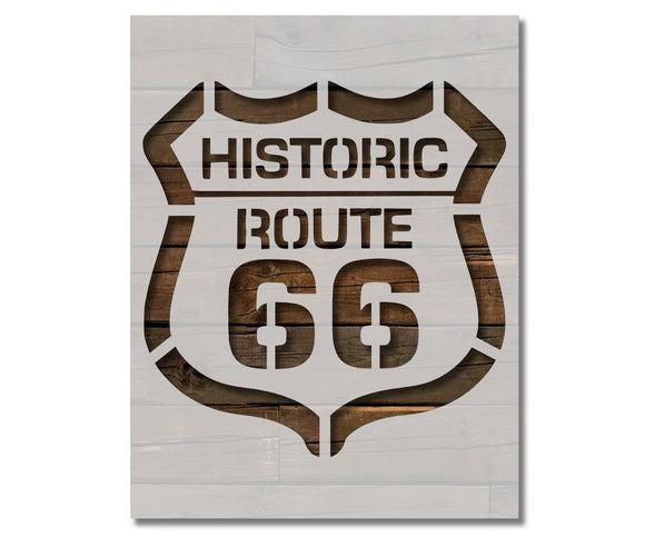 Historic U.S. Route 66 Street Sign Custom Stencil (296)