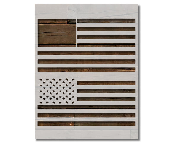 USA US American Flag Larger Stencil (322)
