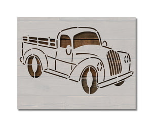 Old Vintage Truck #2 - Custom Stencil (333)