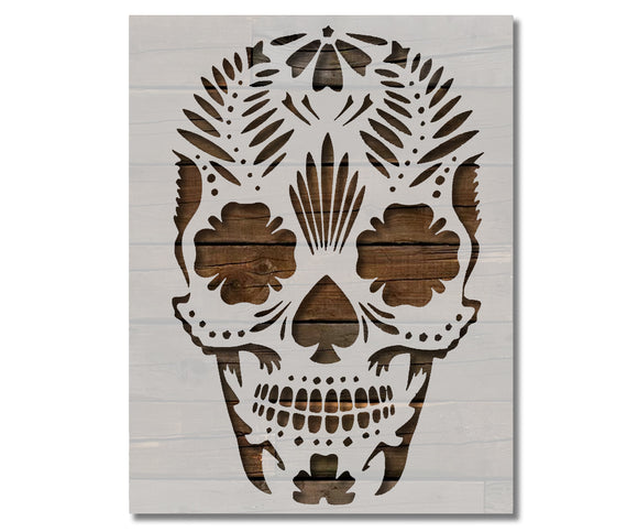 Day of the Dead Dia de los Muertos Sugar Skull Stencil (340)