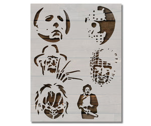 Halloween Freddy Jason Chucky + Custom Stencil (342)