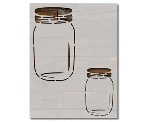 Mason Jar Jars Stencil (360)
