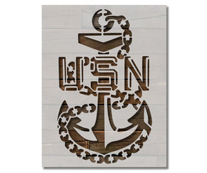 USA US USN Navy Chief Anchor Custom Stencil (400)