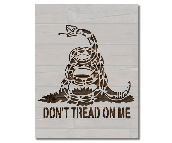 Don't Tread On Me Snake Gadsden Flag Stencil (407) – Stencilville don-t-tread-on-me-snake-gadsden-flag-stencil-407-stencilville