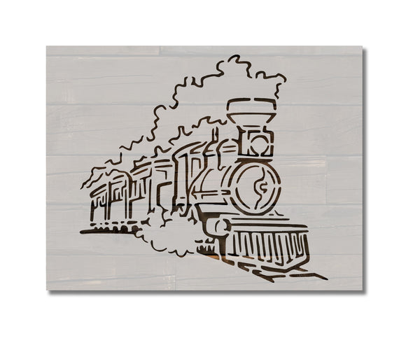Locomotive Train Steam Engine Custom Stencil (429)