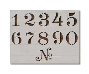 2" Tall Old Typeface Type Numbers Custom Stencil (459)