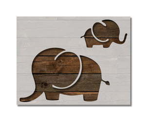 Mom and Baby Elephant Elephants Custom Stencil (471)