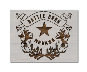 Nevada Battle Born State Flag Custom Stencil (4)