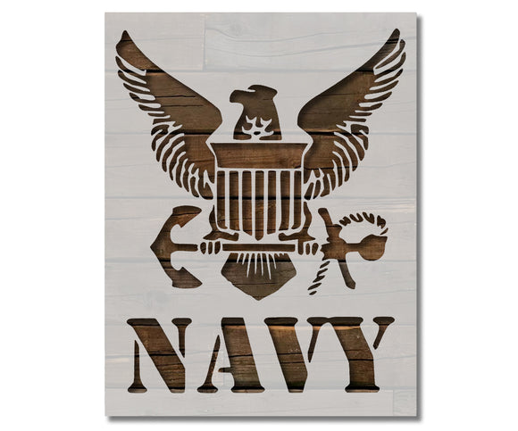 Navy Eagle Anchor US USA U.S. Stencil (515)