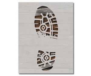 Shoe Print Foot Boot Stencil (518)