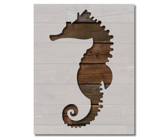 Large Seahorse Stencil (519)