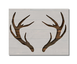 Deer Buck Antlers Horns Stencil (521)