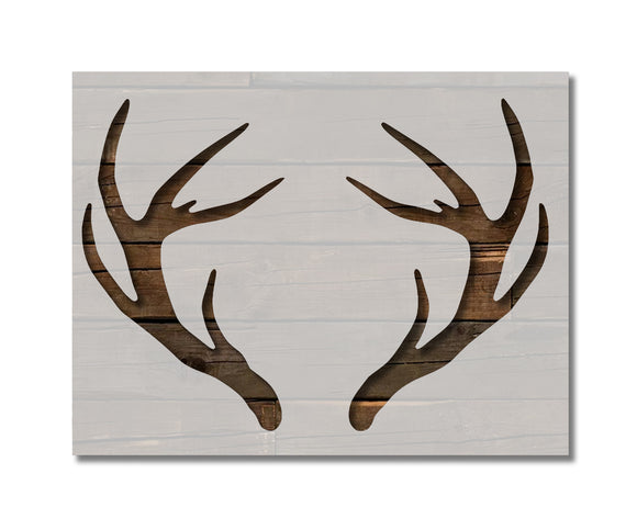 Deer Buck Antlers Horns Stencil (521)