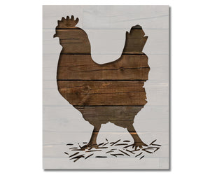 Chicken Feed Hay Stencil (529)